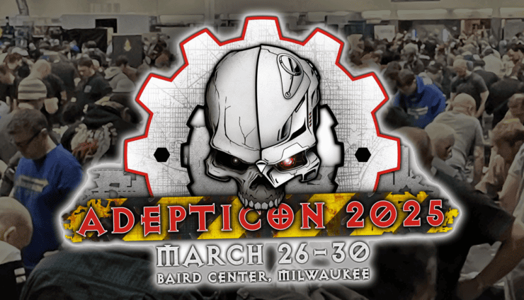 adepticon 2025 logo with huge crowd in the background