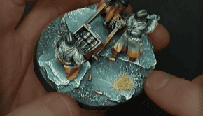 painting death korps of krieg infantry how to paint tutorial painted minatures shown in hand