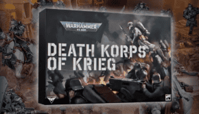 death korps of krieg army box over top of painted army models warhammer 40k hor wal army box set