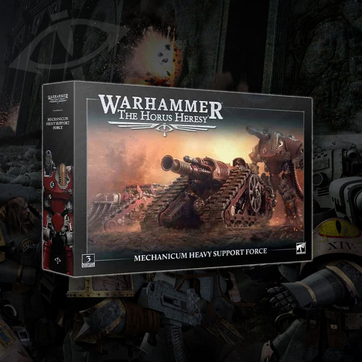 new mechanicum box set heavy support art