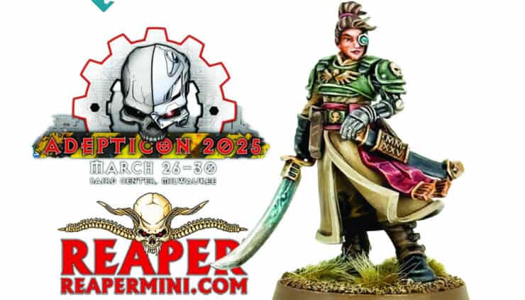 victoria minis adepticon 2025 exclusive joan painted model with logos