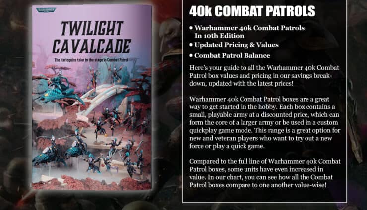 40k harlequins combat patrol warhammer value contents review