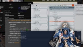 Warhammer 40k army builder app program collage of the best UI sceenshots