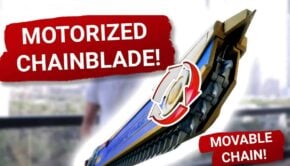 Warhammer 40k chainsword replica real moving 3d print product action shot