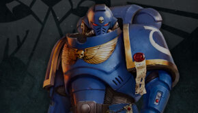 space marine galacy aquila in back ground warhamemr 40k hor wal