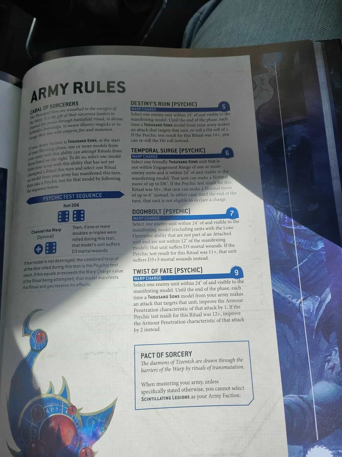 Thousand sons Army Rules