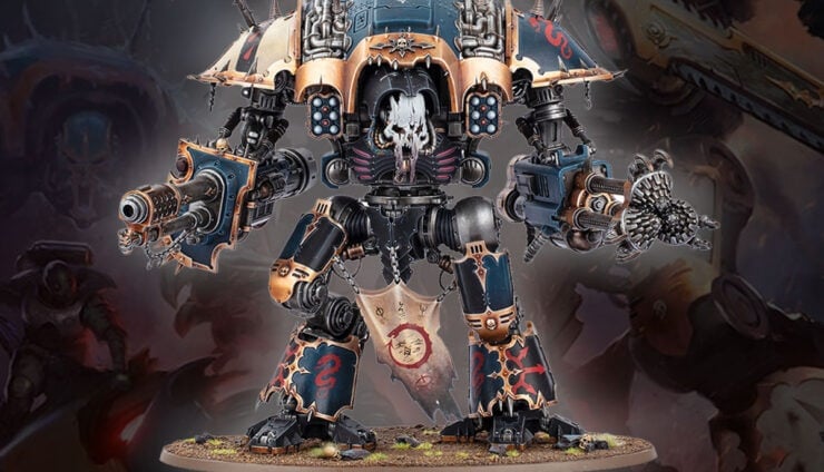 Knight Ruinator product shot warhammer 40k chaos artwork back
