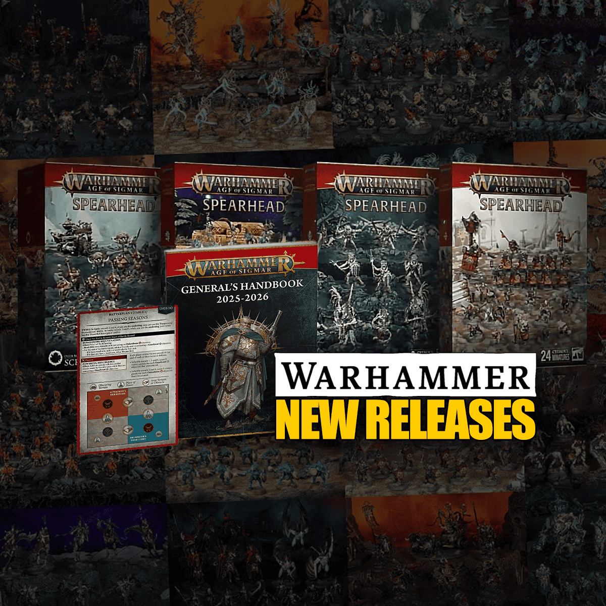 new releases pre-orders games workshop week of may 25 2025 product image of spearheads for aos and generals handbook
