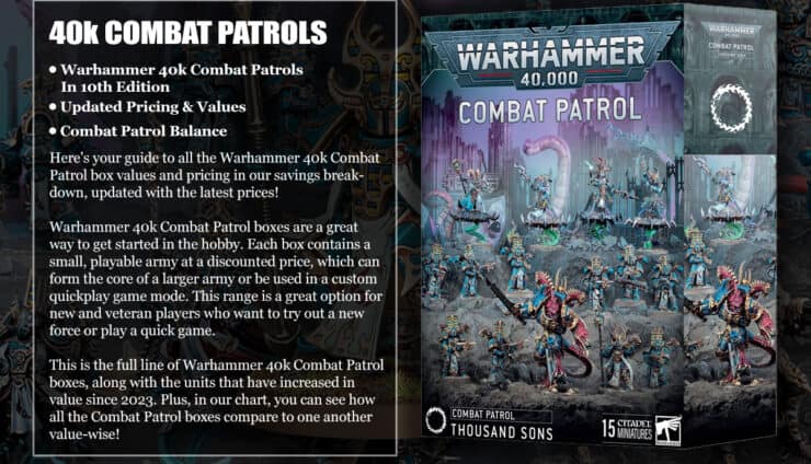 product shot of thousand sons combat patrol and text box wahrmamer $)k
