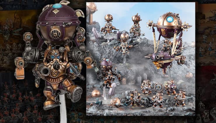 Kharadron Overlords Grundstok Trailblazers Spearhead product shot with painted edrinmaster