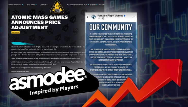 asmodee price indrease announcment