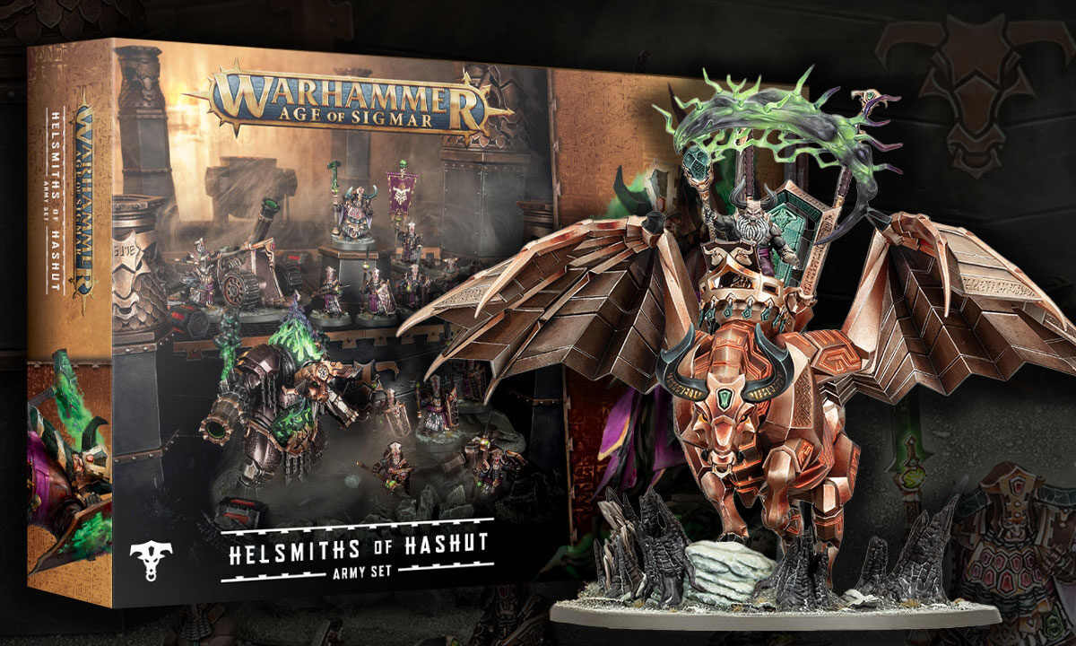 Helsmiths of Hashut army set Chaos Dwarfs Zharrdron painted models product shots age of sigmar