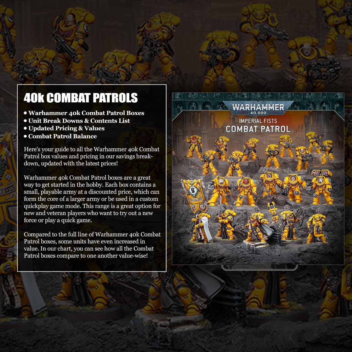 Imperial Fists combat patrol painted images for warhammer 40k