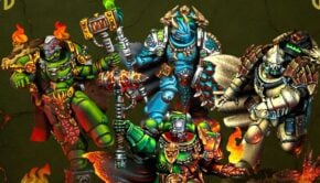 anvil wardens painted miniatures for salamanders chapter of space marines with 3d printed bits