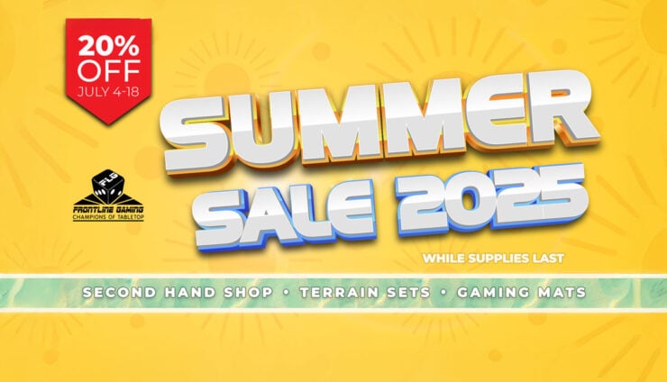 frontline gaming summer sale banner 20% off and more july 4-18th