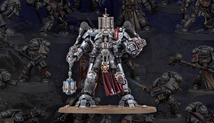 grey knights SANCTIC CONCLAVE grandmaster dreadnknight product shot warhammer 40k