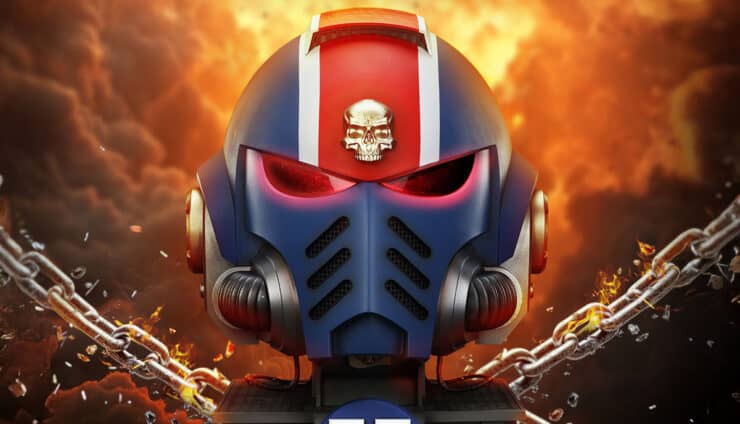 joytoy lt titus space marine 2 helment product shot warhammer 40k