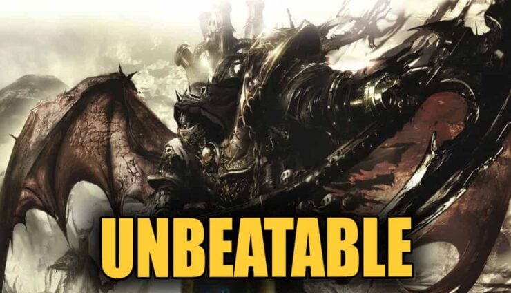 mortarion's heart cover art of primarch running with scythe warhammer 40k