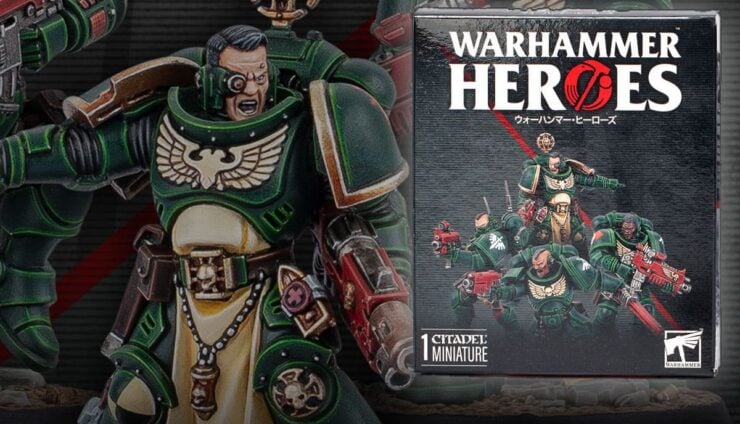 wahammer heroes dark angels painted minis and product box shot