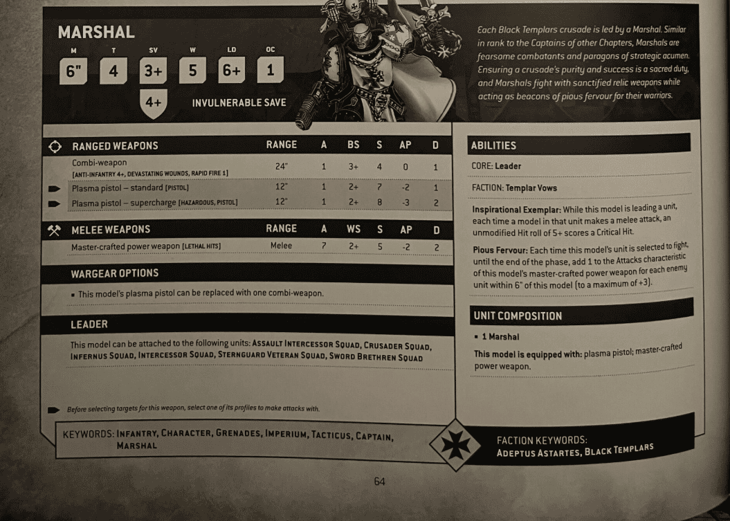 Black Templars Marshal