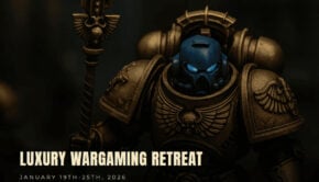 bourbon and bolters wargaming retreat 40k space marine and text