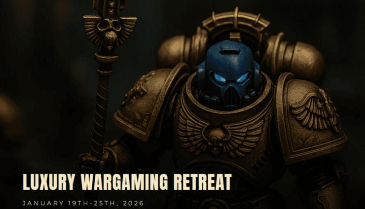 bourbon and bolters wargaming retreat 40k space marine and text