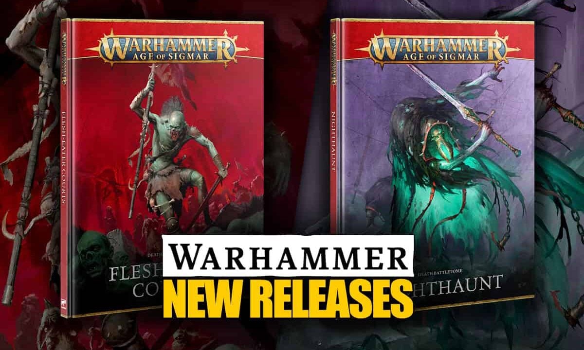 new pre-order aos nighthaunts battletome and flesh eater courts warhammer aos product shots and backgroun artwork from cover