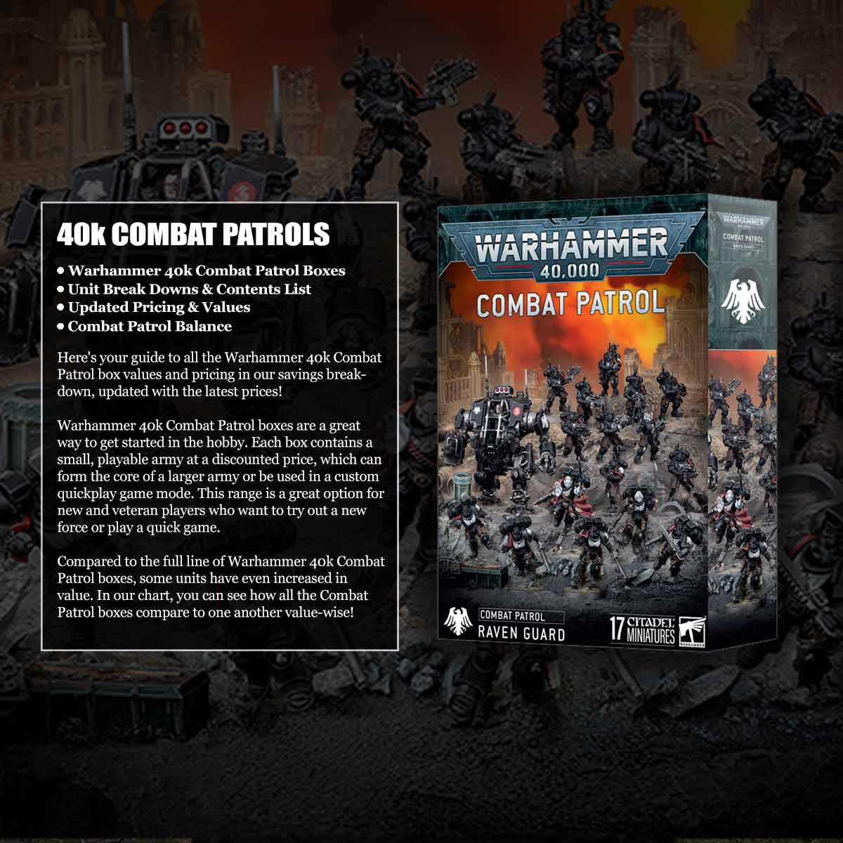 raven guard combat patrol painted images for warhammer 40k box