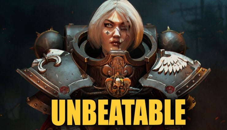 40k meta monday sisters of battle adepta soroitas art of sister with fire in front and ruins behind resized