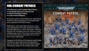 Combat Patrol ultramarines product shot with painted miniatures in background shaded warhammer 40k