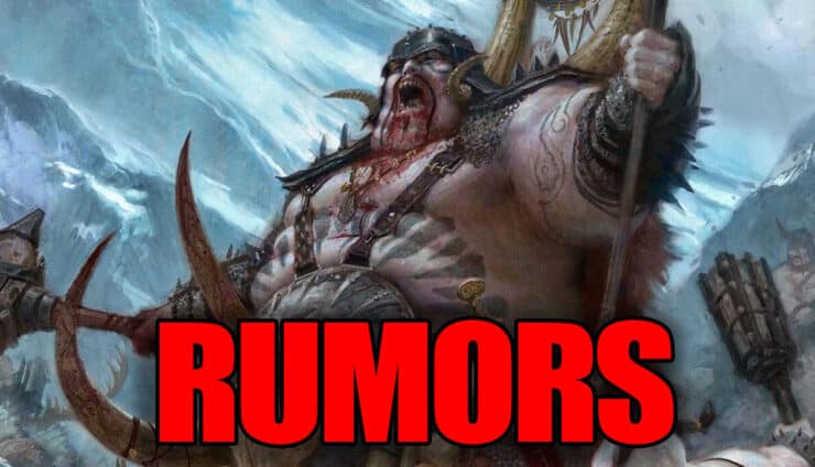 ogors kingdom battletome art with rumors word in foreground age of sgimar