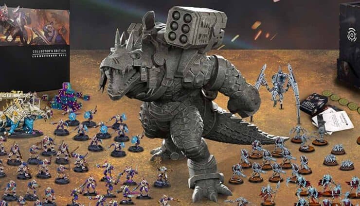 one page rules grimdark future gator all in miniature on table product shot