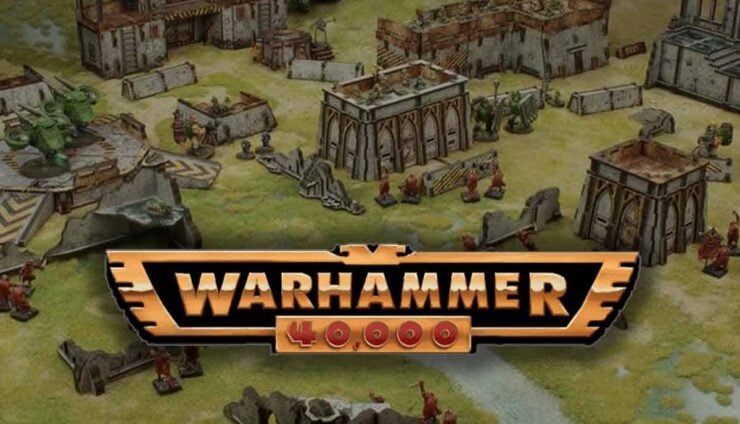 tt combat CHROMA terrain styled like warhammer 40k 2nd edition painted on terrain table