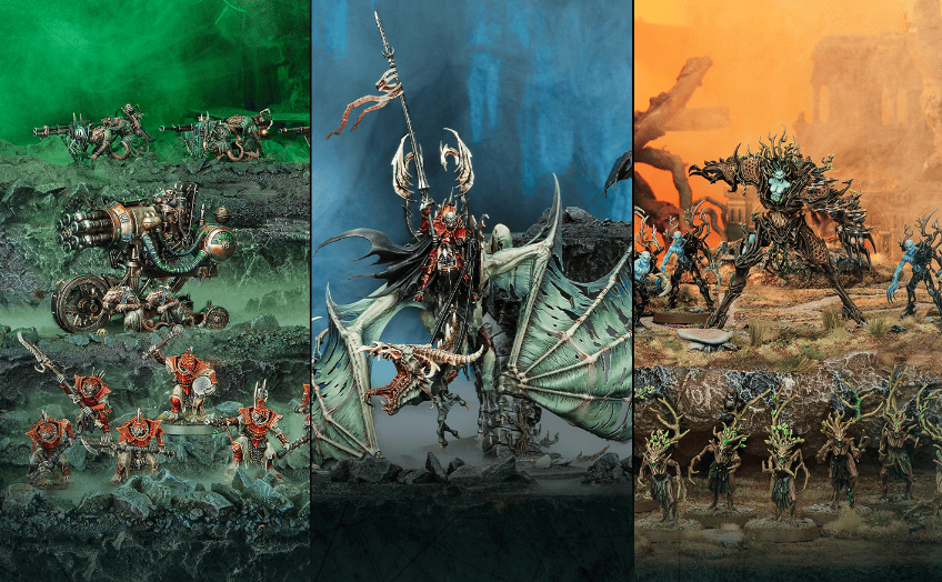 AoS Battleforces Age of sigmar christmas box product images of models