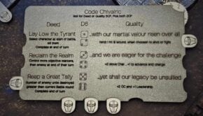 J15 Games product shot of 40k compatible imeprial knights tracker tokens
