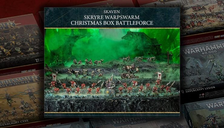SKAVEN christmas box batleforce age of sigmar product shot with painted miniatures