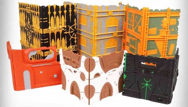 Tabletop Terrain warhammer 40k foldable product shots.