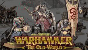 Warhammer Old World Chaos Marauders Army Reinforcement Set painted models and background in snow terrain