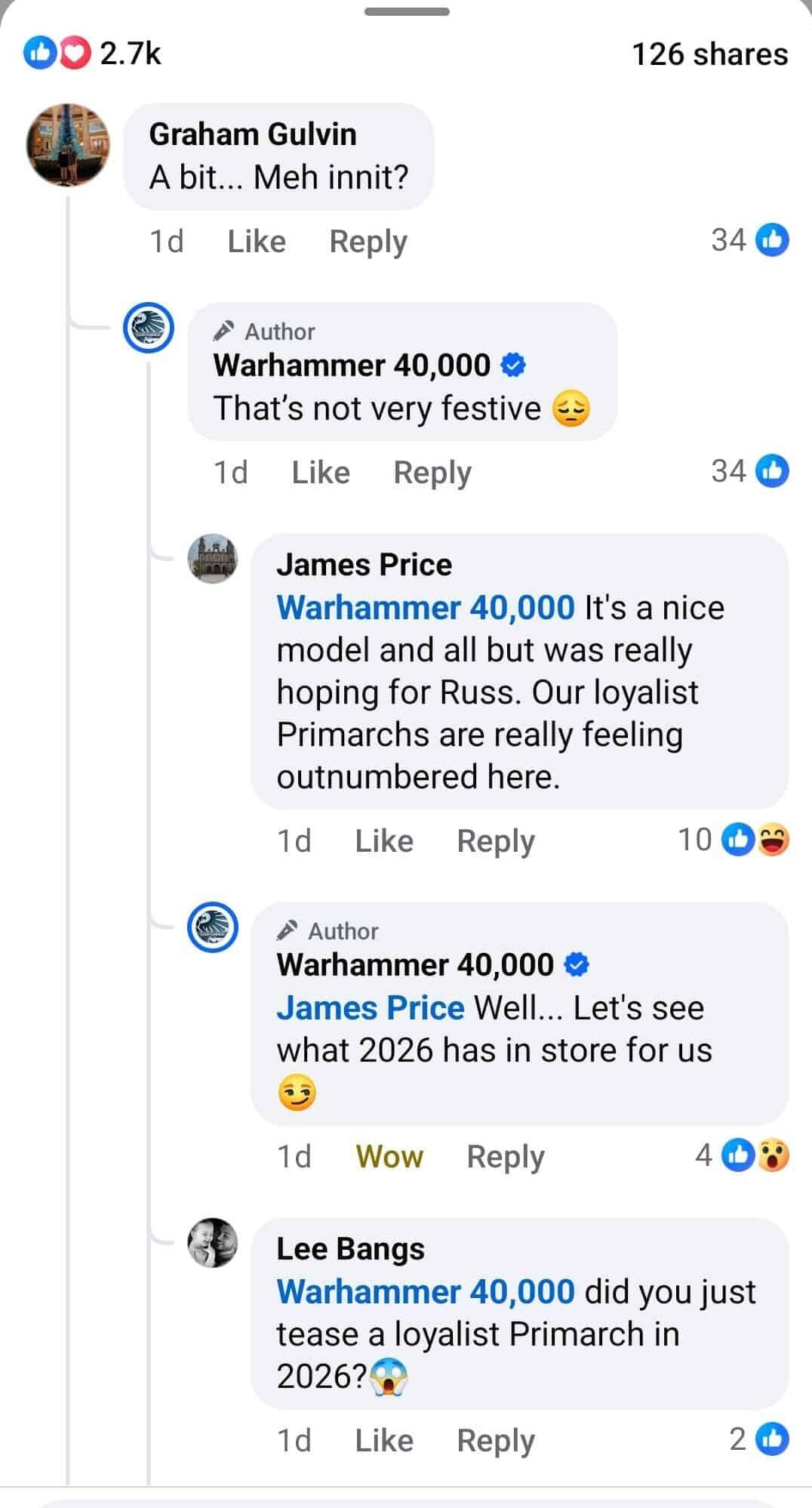 gw being coy about a new primarch model
