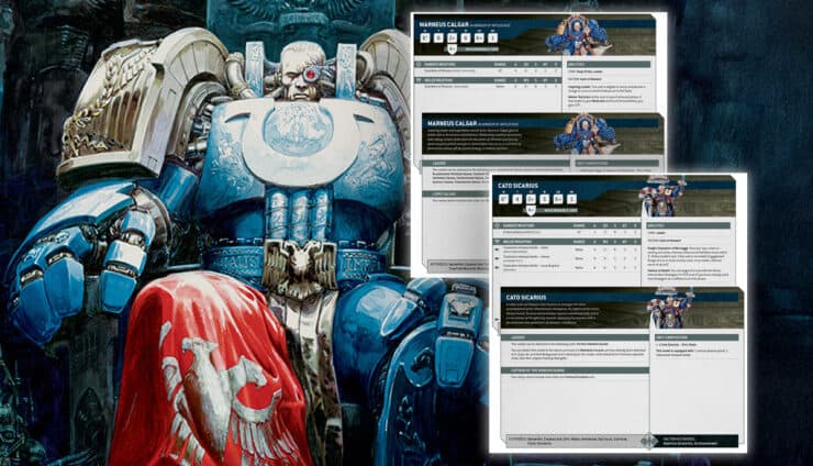marneus calgar art and new rules for ultramarines pictured in foreground warhammer 40k