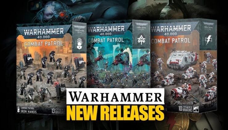 new next week pre-order releases warhammer 40k space marines combat patrols iron hands white scars harlequins product images