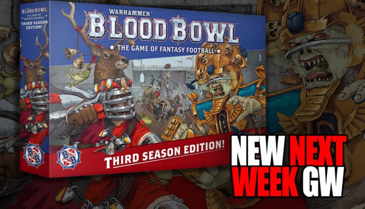 new pre order next week blood bowl third season product image box with background art warhammer