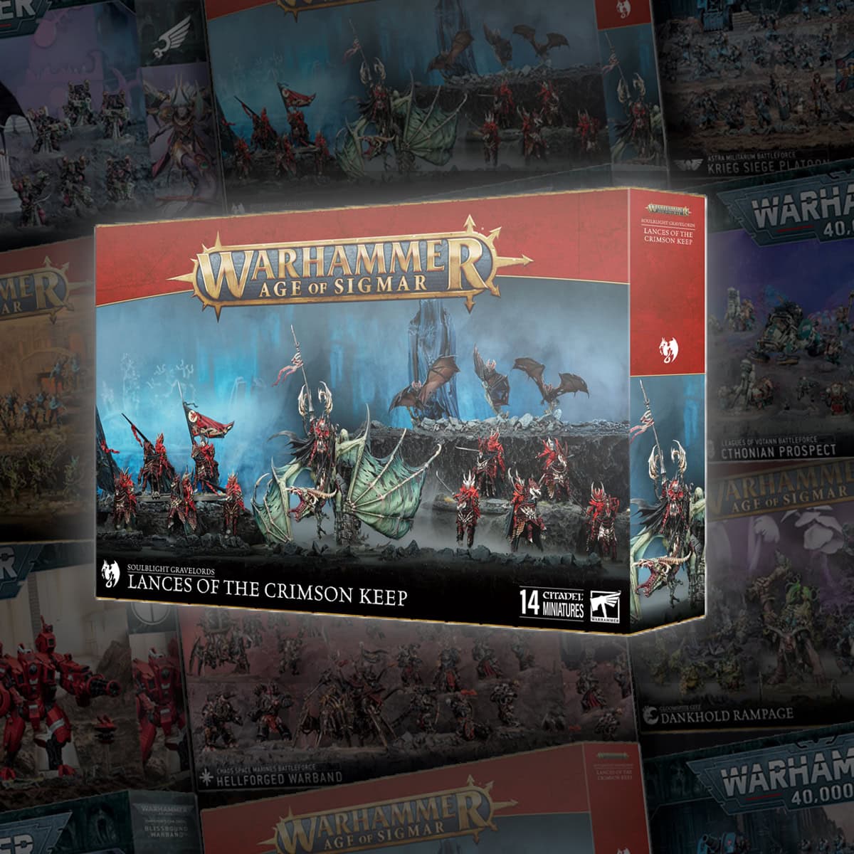 soulblight Lances of the Crimson Keep warhammer aos product shot battleforce christmas box 2025