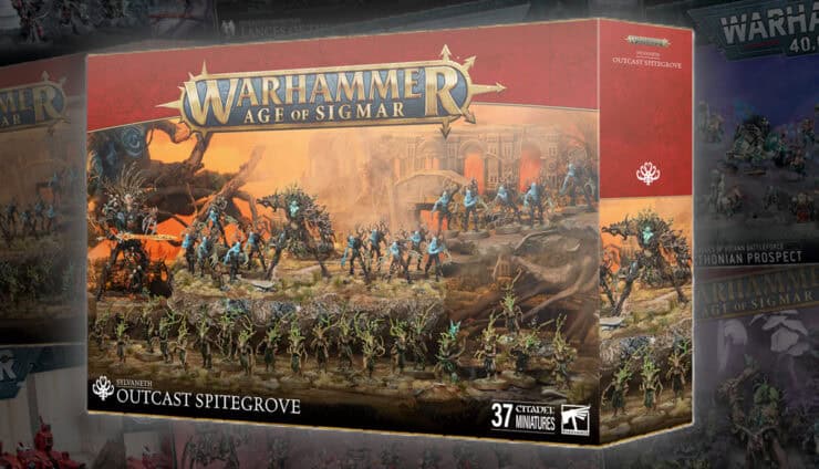 sylvaneth Outcast Spitegrove warhammer aos product shot battleforce christmas box 2025