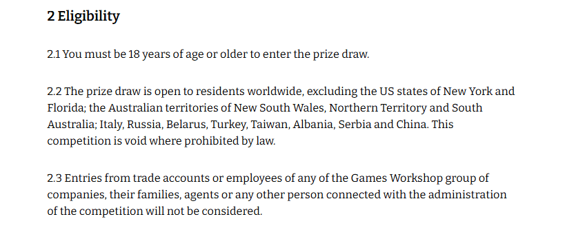 GW Prize Eligibility