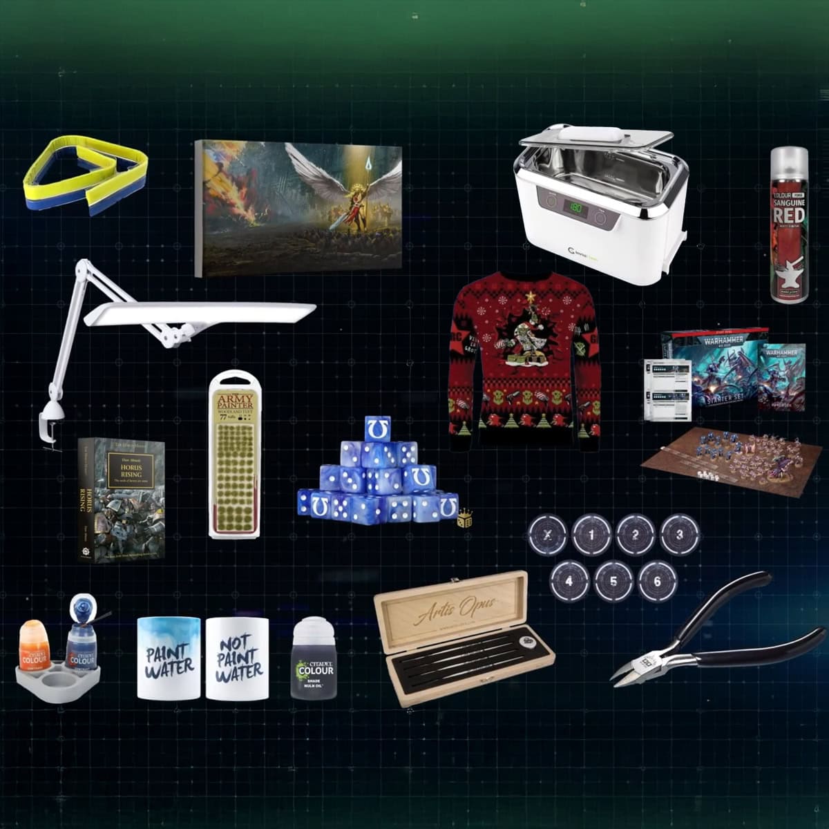 best warhammer gifts guide list of product shots on space background