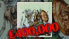 harry the hammer auction art wahrammer 40k games workshop HQ nottingham john blanche