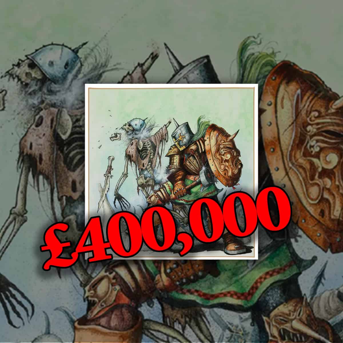 harry the hammer auction art wahrammer 40k games workshop HQ nottingham john blanche