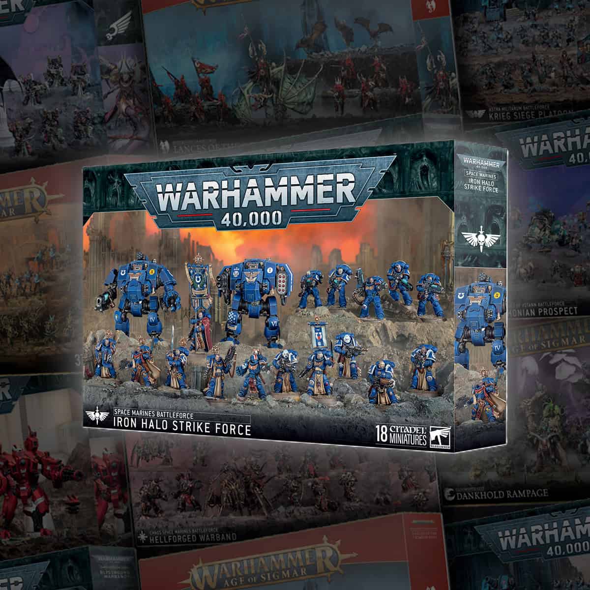 space marines warhammer 40k product shot battleforce christmas box 2025