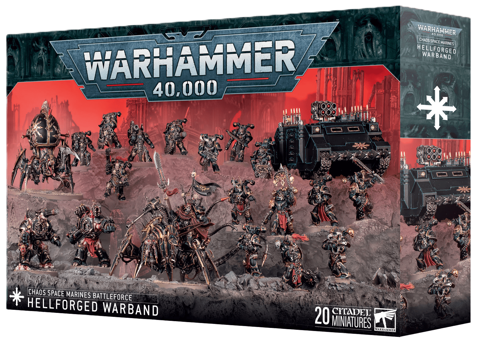 Chaos Space Marines Hellforged Warband battleforce box product image